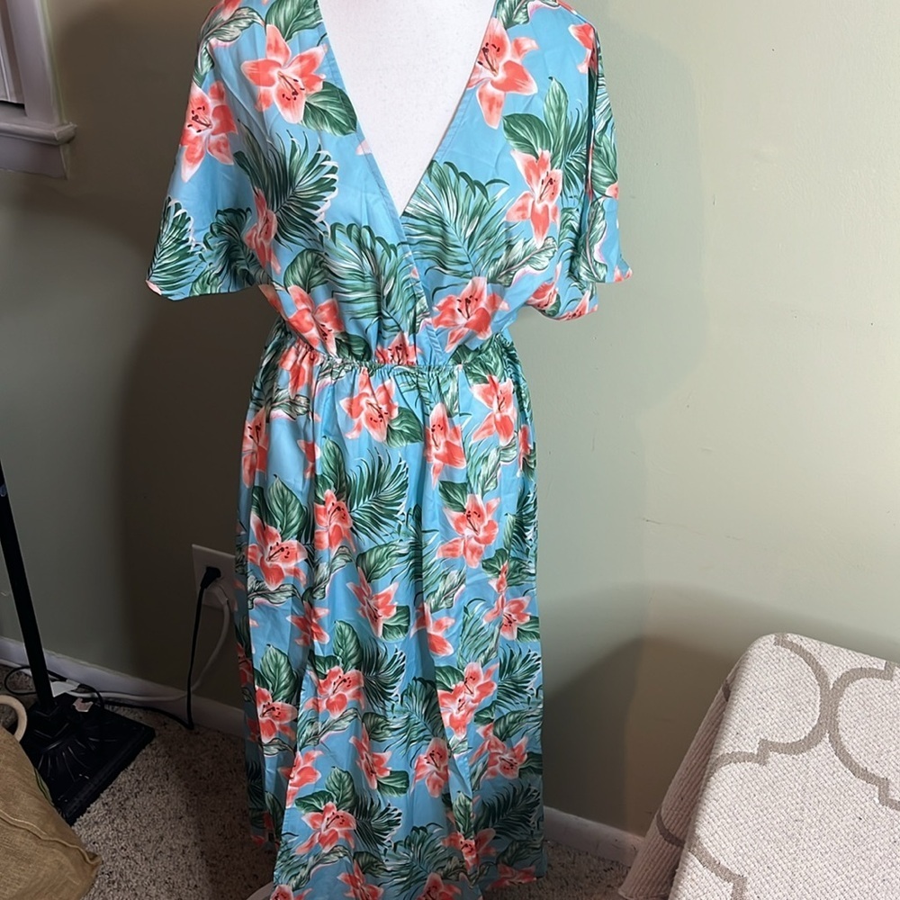 Cupshe Tropical Floral Maxi Dress